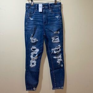 Womens New American Eagle Curvy Super Hi-Rise Jegging Crop Jeans